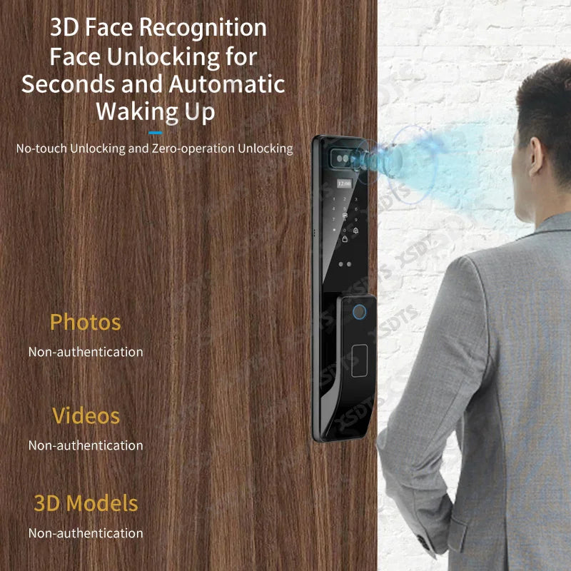 3D Face Real-time Finger Print Smart Door Lock